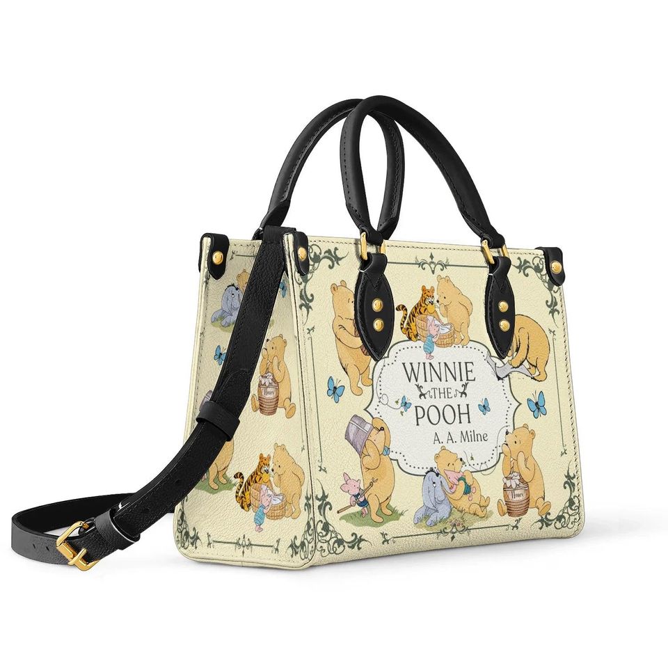 Personalized Leather Handbag Winnie's Classic Charm