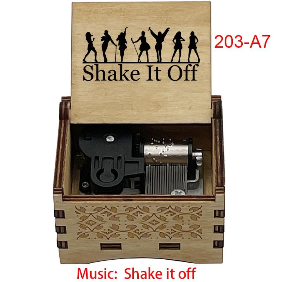 Shake it Off Music Box: Birch Wood, 18-Note Movement