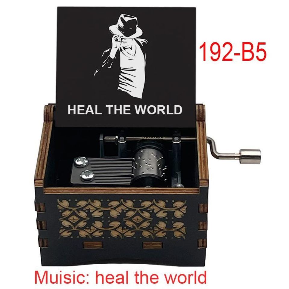 Michael Jackson Music Box: "Heal the World" Birch Wood Keepsake