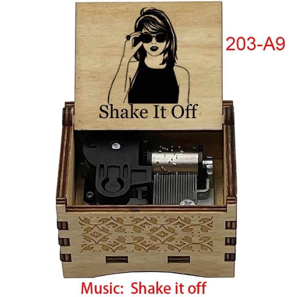 Shake it Off Music Box: Birch Wood, 18-Note Movement
