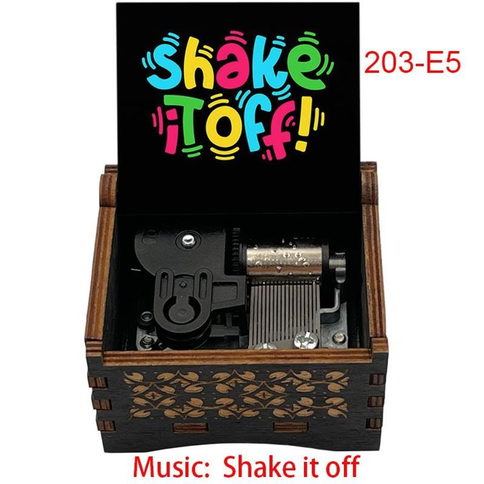 Shake it Off Music Box: Birch Wood, 18-Note Movement
