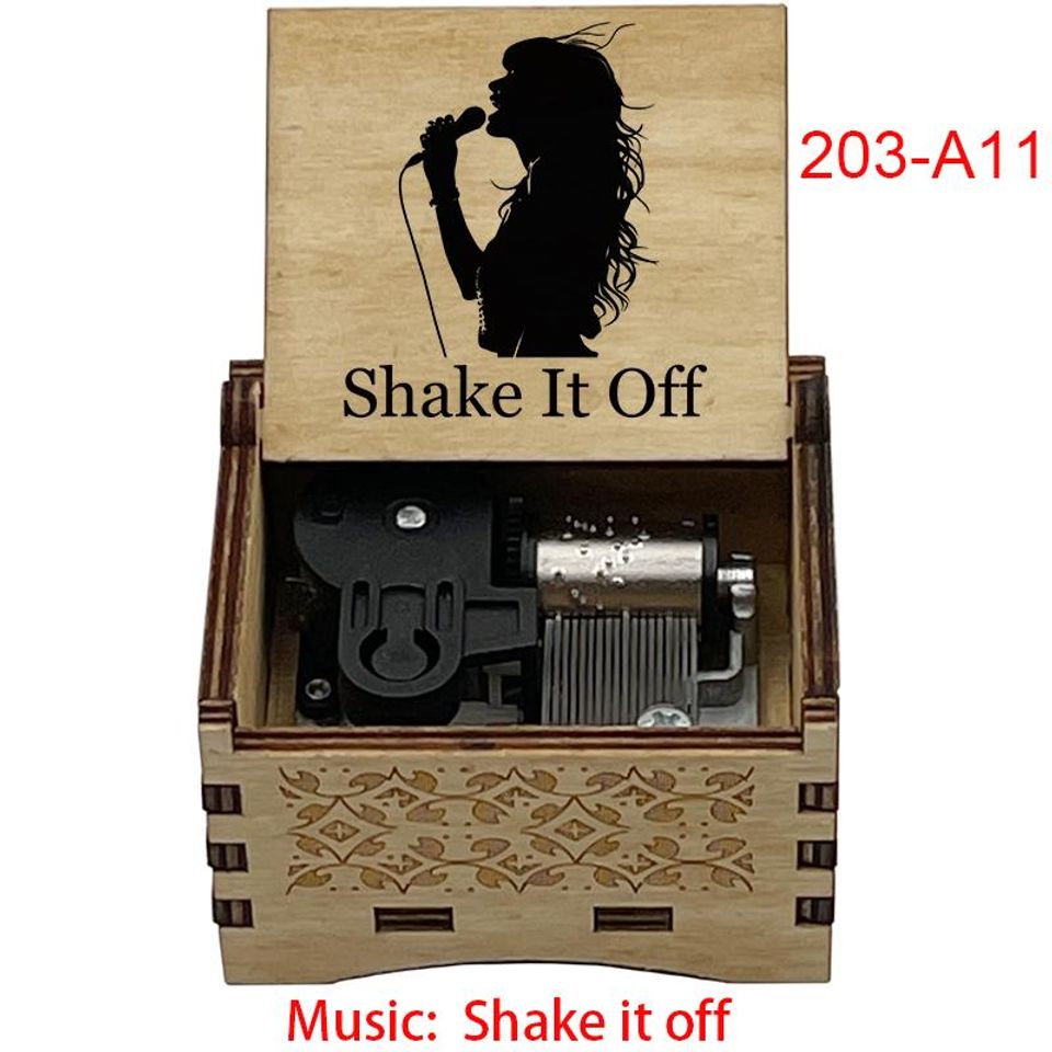 Shake it Off Music Box: Birch Wood, 18-Note Movement