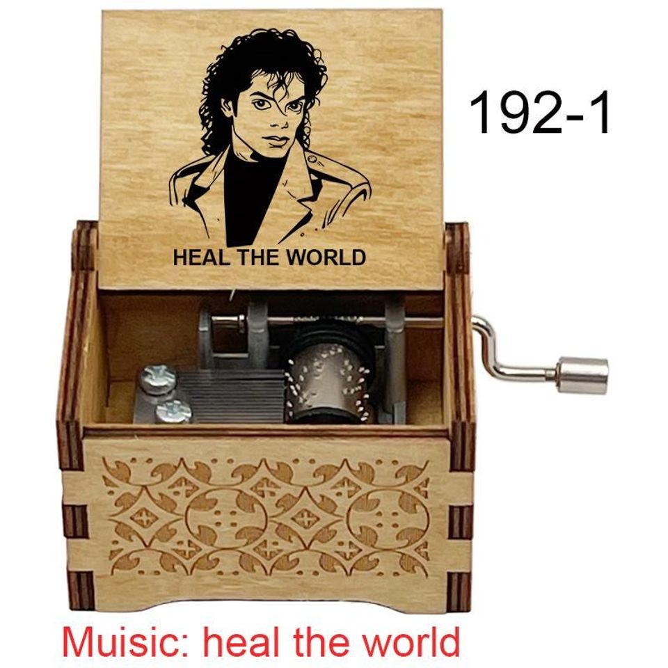 Michael Jackson Music Box: "Heal the World" Birch Wood Keepsake