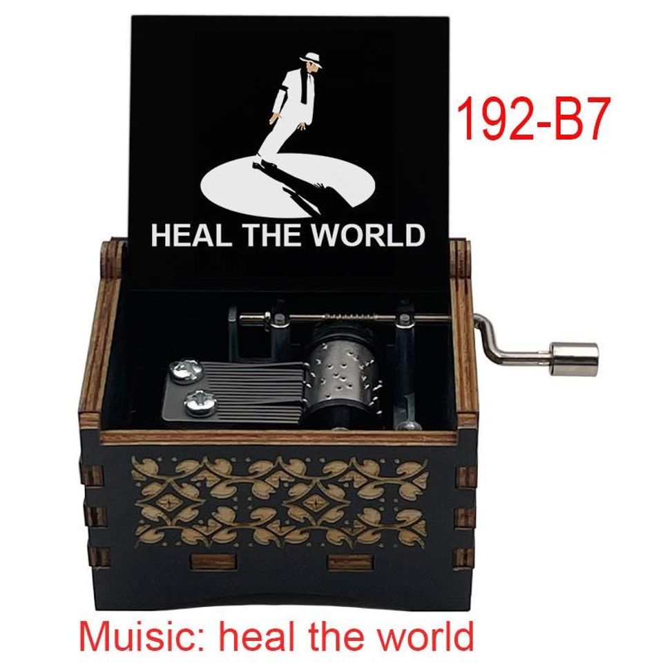 Michael Jackson Music Box: "Heal the World" Birch Wood Keepsake