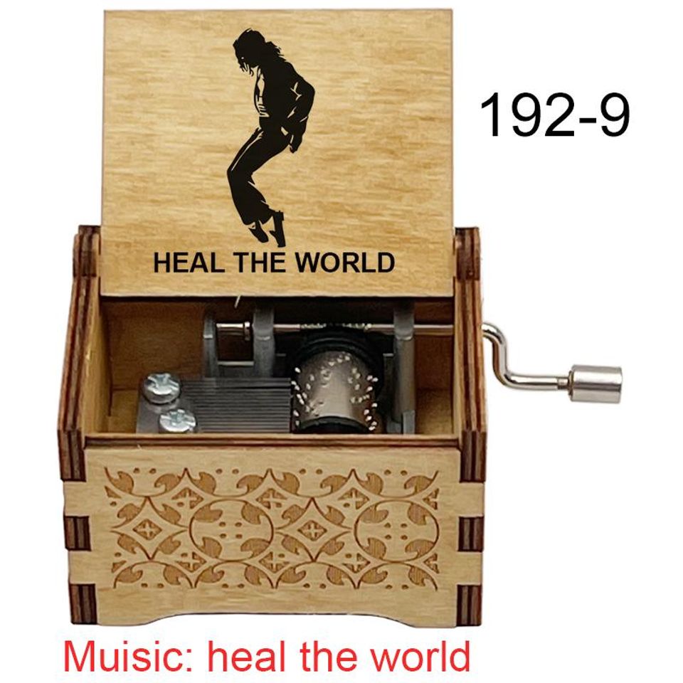 Michael Jackson Music Box: "Heal the World" Birch Wood Keepsake