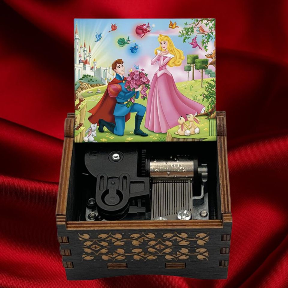 Sleeping Beauty Music Box: "Once Upon A Dream" Birch Plywood