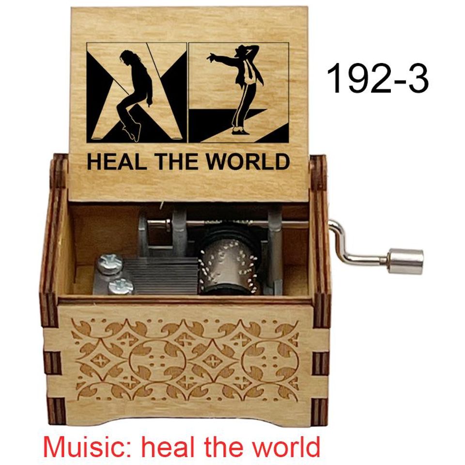 Michael Jackson Music Box: "Heal the World" Birch Wood Keepsake