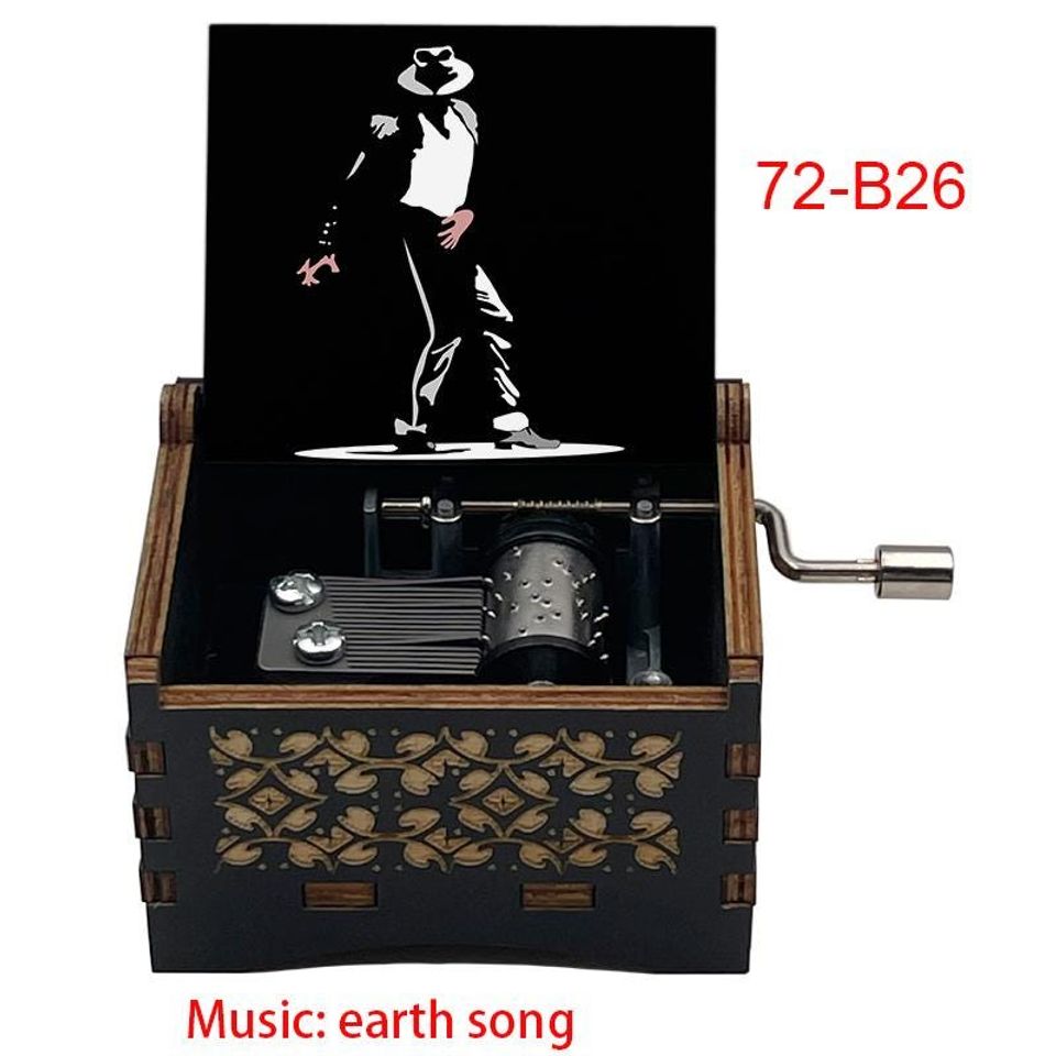 Michael Jackson Earth Music Box: Custom Engraved Birch Plywood
