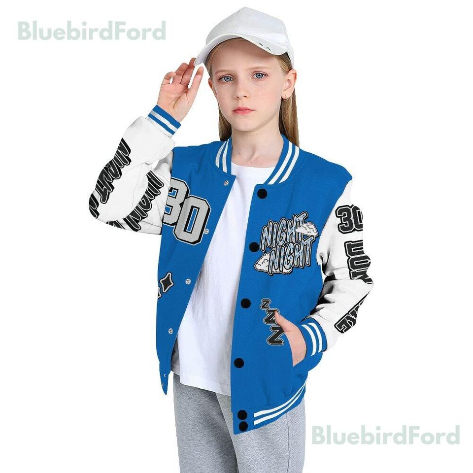 Dunkare Blueberry 12s Baseball Varsity Jacket - Seeya Skeleton All Over Print Letterman Jackets