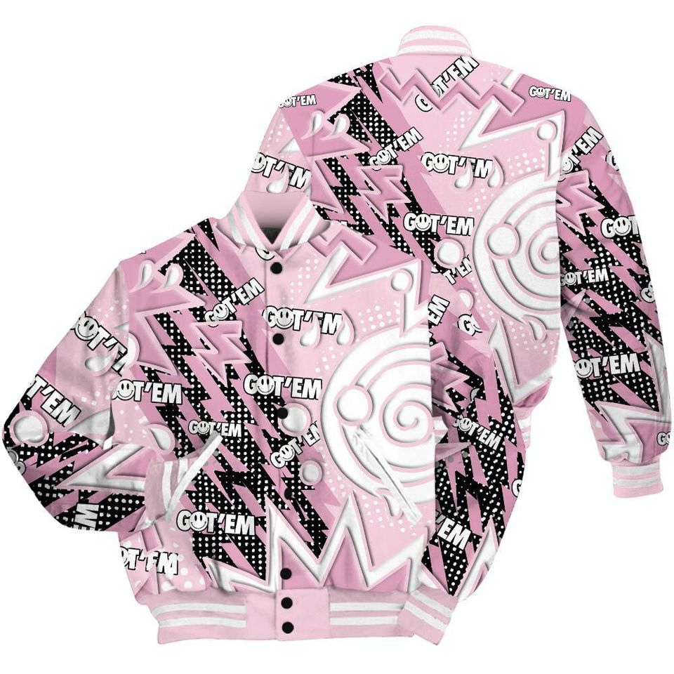 Orchid 4s Varsity Jacket, Streetwear Varsity Jacket, Retro Vintage 90s Varsity Jackets