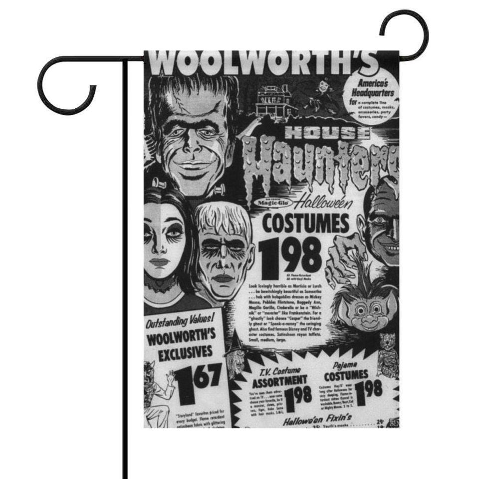 Woolworth's Halloween Garden Flag | Spooky Outdoor Decor