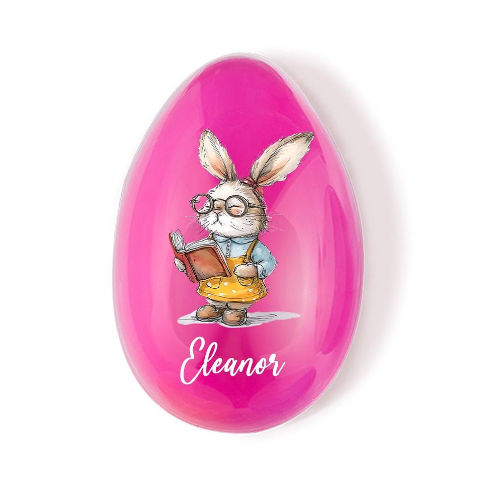 Personalized Cute Easter Bunny Dream Jobs Jumbo Easter Egg with Name, Easter Basket Stuffer Candy Box Gift for Kids