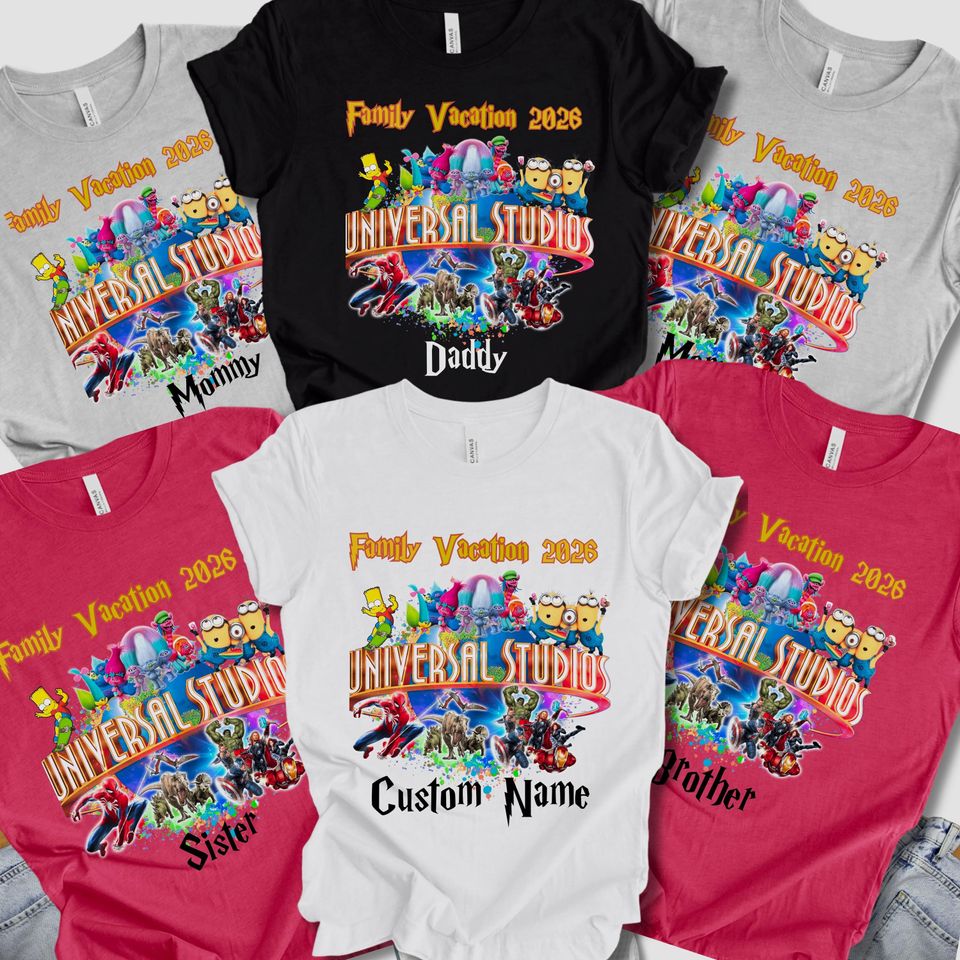 Custom Family Universal Studios Trip Shirt, Matching Vacation Tee