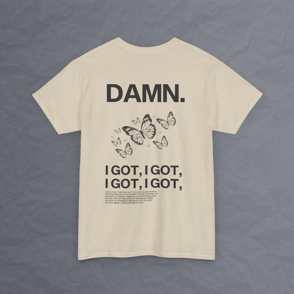 Kendrick Lamar  Kendrick Graphic  DAMN Double Sided T Shirt