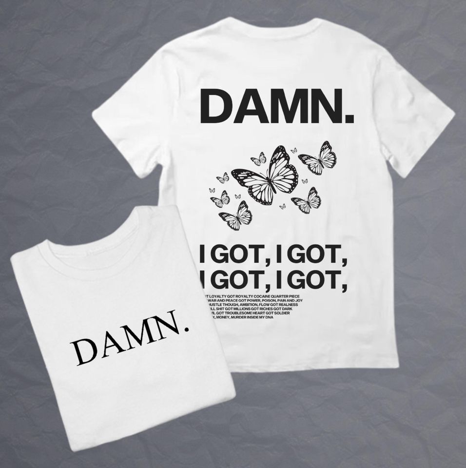 Kendrick Lamar  Kendrick Graphic  DAMN Double Sided T Shirt