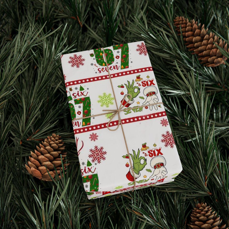 Gen Alpha 67 Wrapping Paper Christmas, Santa Funny Gift Wrap for Birthdays, Holidays & Parties, 67 meme gifts, Gift Wrap for Teens