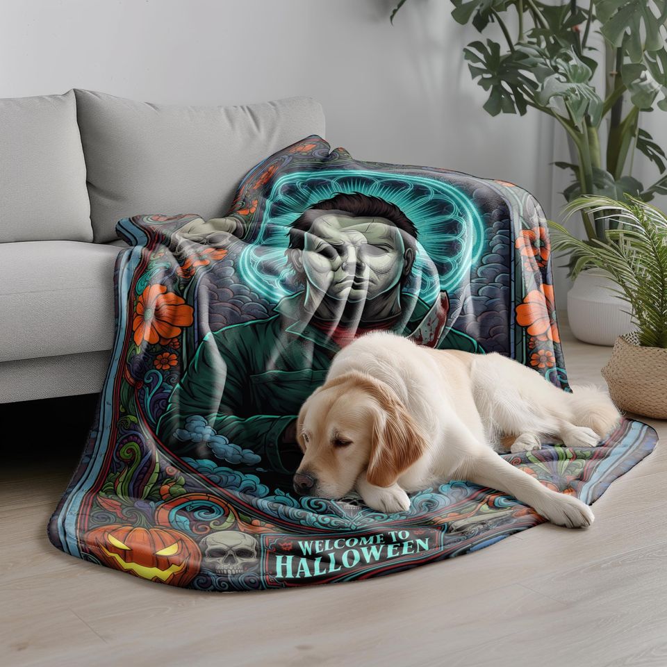 Michael Myers Halloween Blanket: Gothic Horror Movie Throw