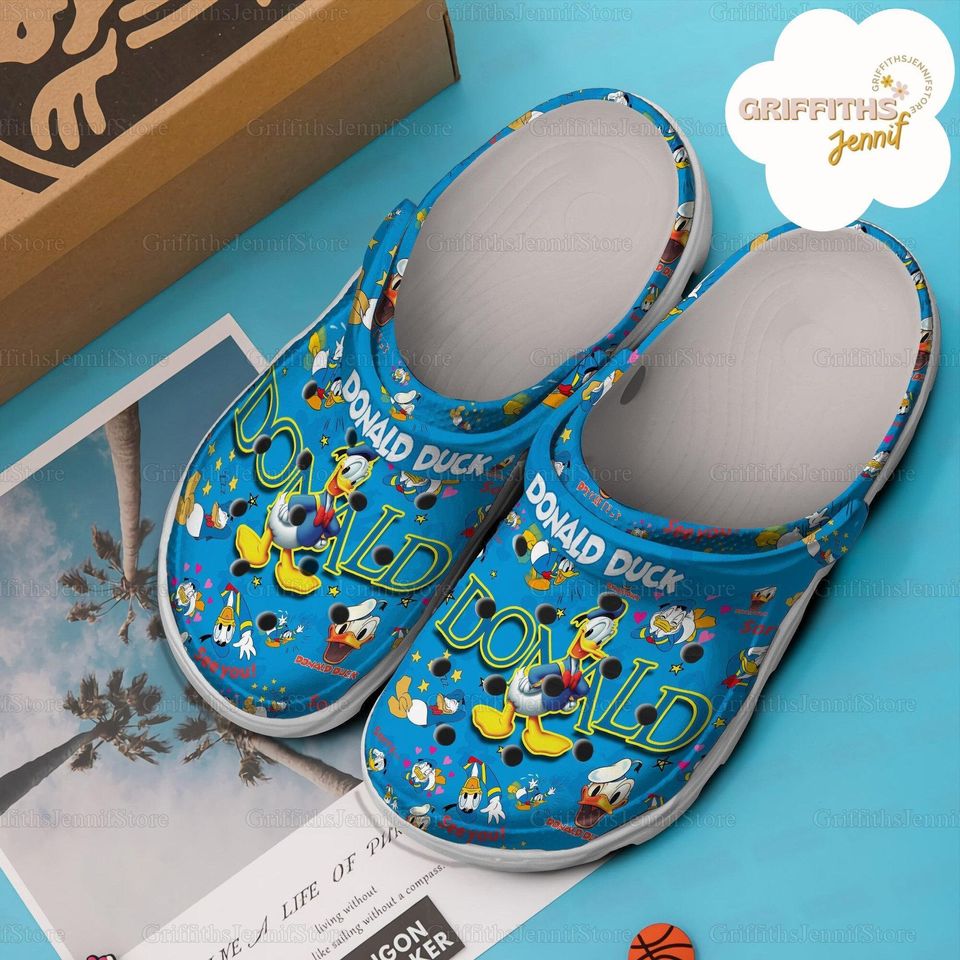 Donald Duck Shoes, Donald Sandals, Disney Donald Clogs