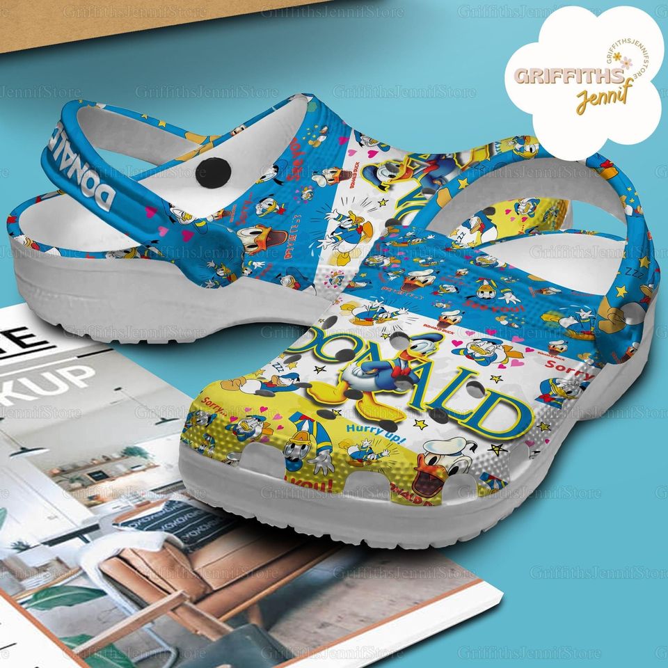Donald Duck Shoes, Donald Sandals, Disney Donald Clogs