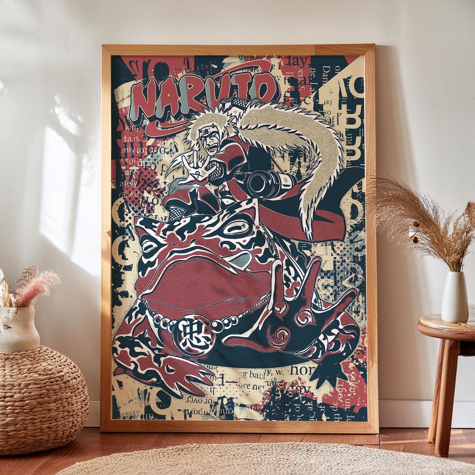 Digital Poster Jiraiya Narutoo, Manga Pop Chronicles Wall Art