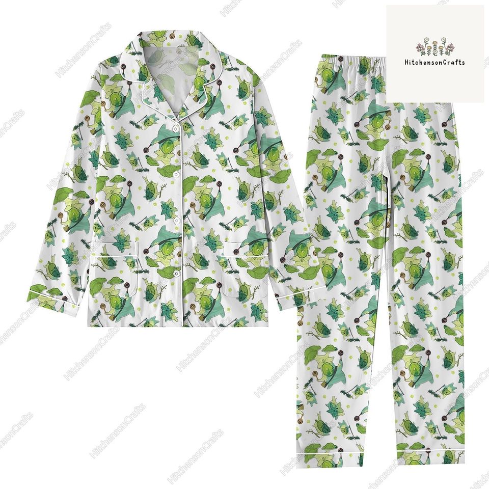 The Legend Of Zelda Pajamas Set, Zelda Korok Friends Pajamas, Zelda Pajamas, Holiday Pajamas, Pajamas Family, Korok Shirt, Zelda Gifts