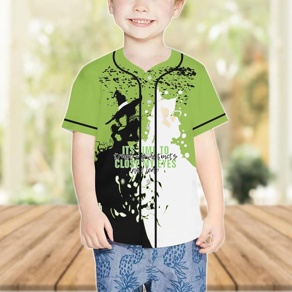 Wicked Baseball Jersey, Elphaba And Glinda Baseball Shirt, Broadway Musical Fan Shirt, Wicked Movie Jersey, Halloween Gifts For Her