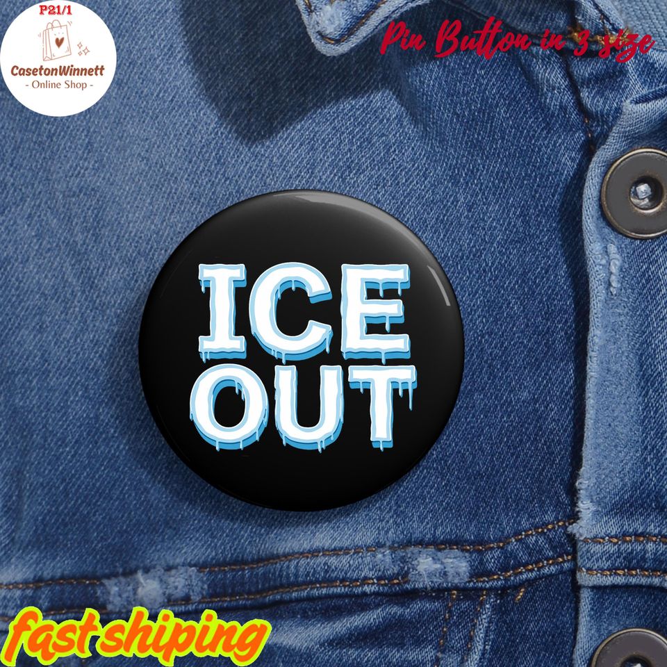 ICE OUT Protest Pin Button, Fuck Ice Button