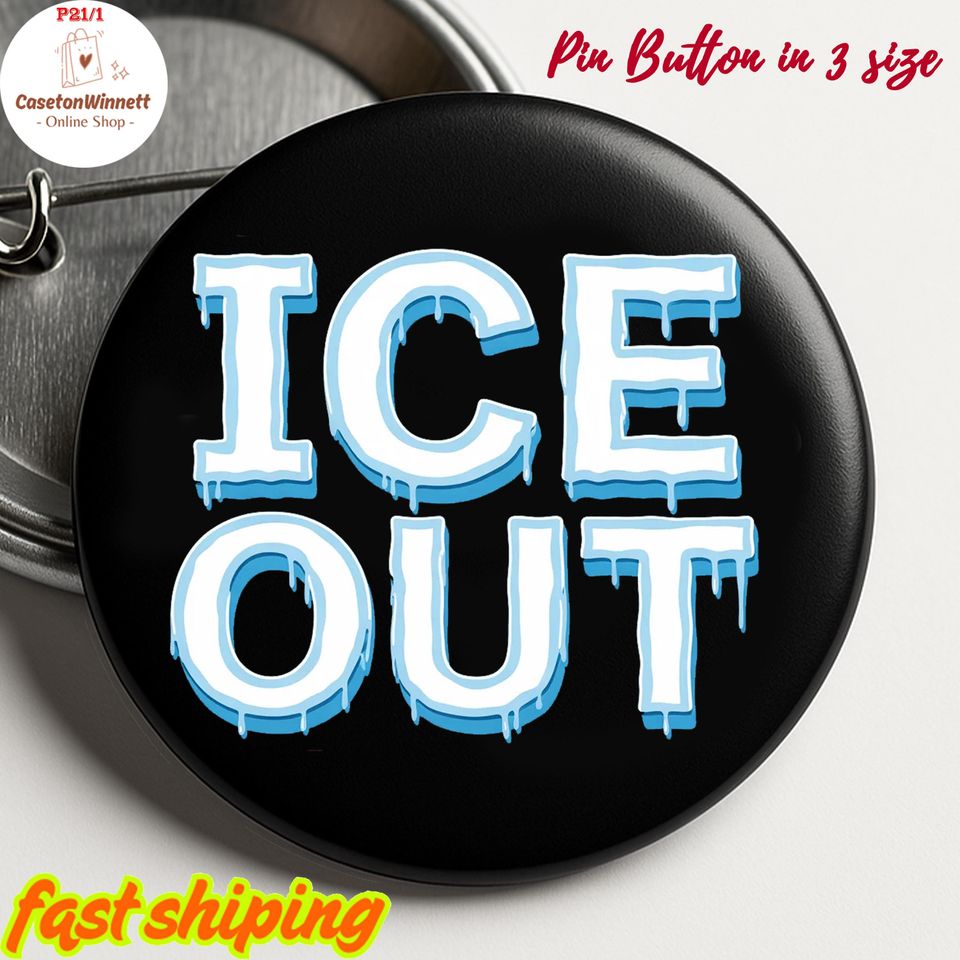 ICE OUT Protest Pin Button, Fuck Ice Button