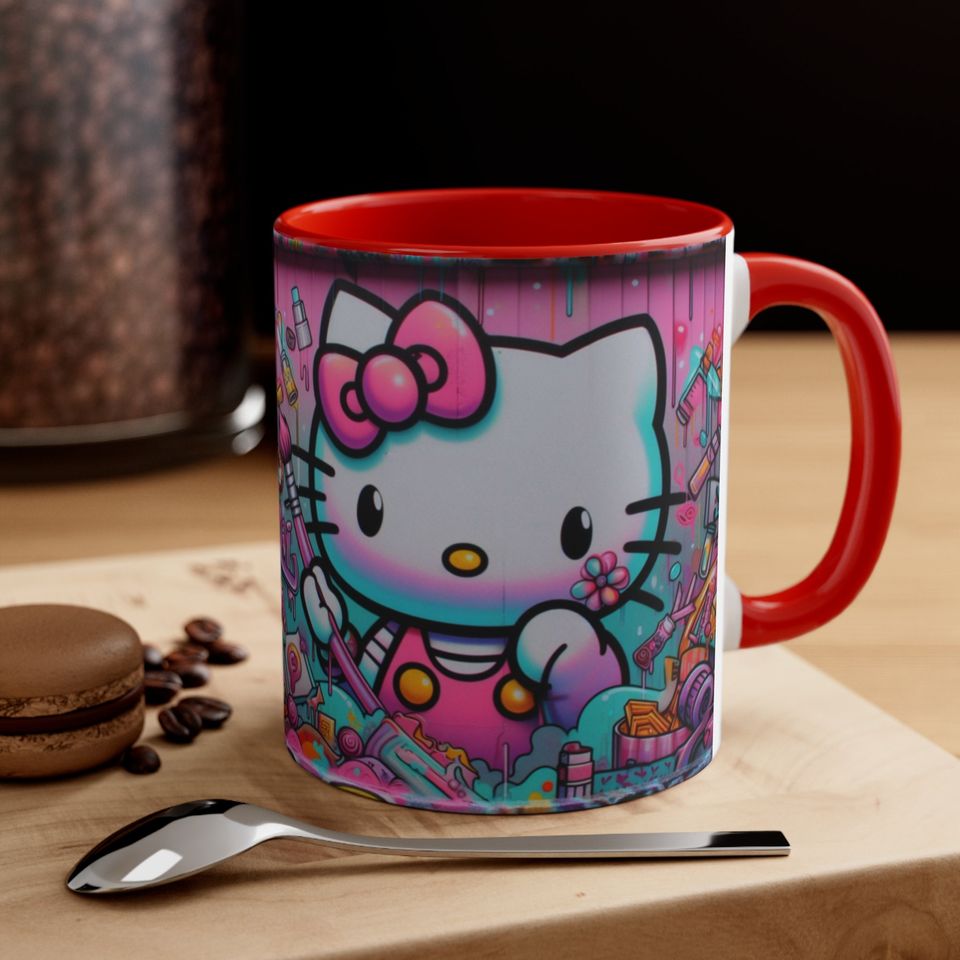Graffiti Hello Kitty Accent Coffee Mug