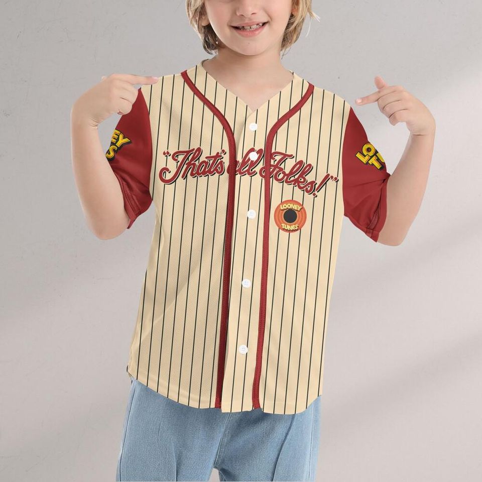 Personalize Looney Tunes That All Folks Baseball, Baseball Team Outfit, Gift for Space Jamz Fans, Tune Squad Jersey, Family Jersey