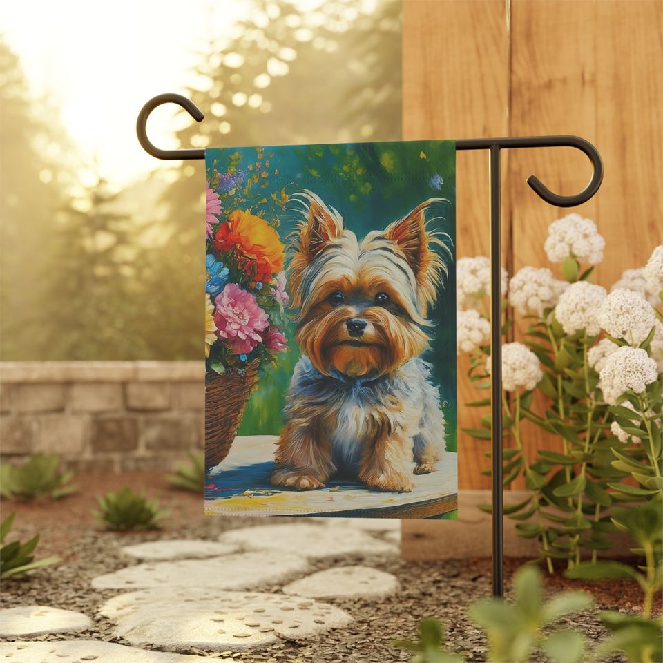 Yorkie Garden Flag