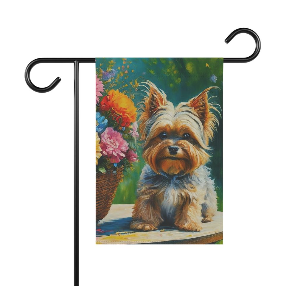 Yorkie Garden Flag