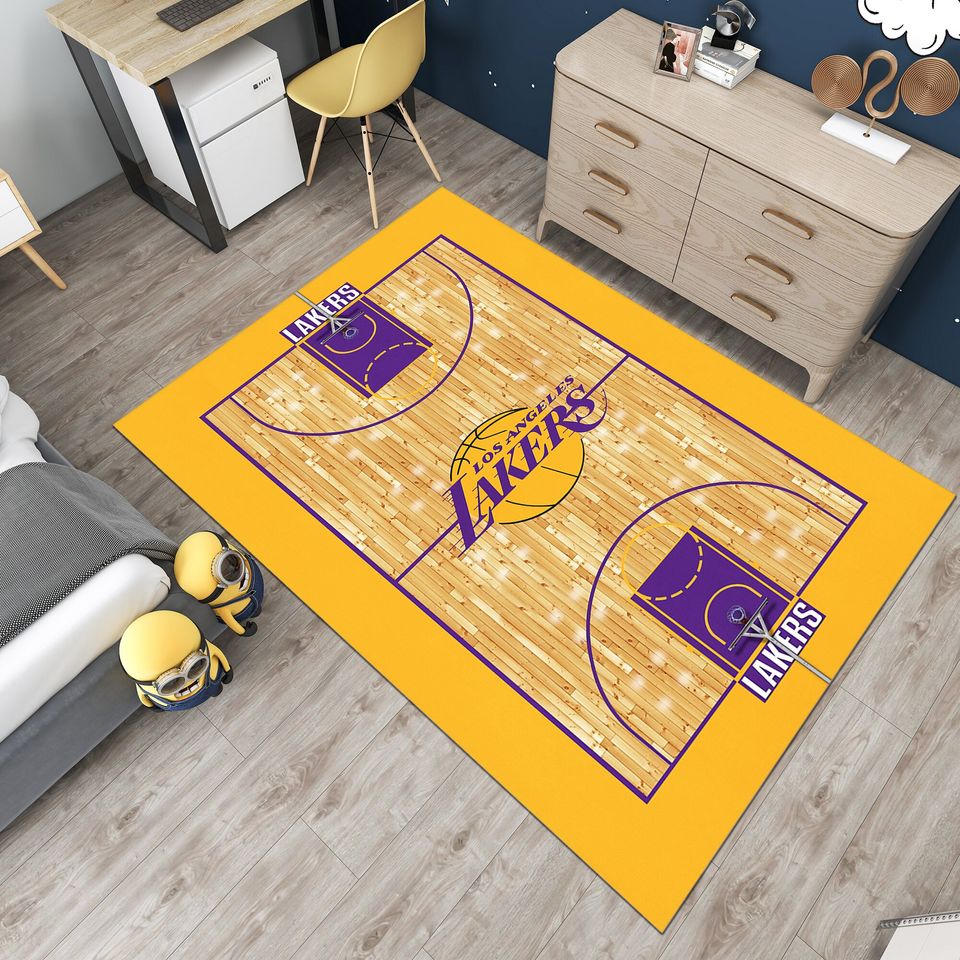Basketball Court Rug, Boys Room Decor, Personalized Sport Rug