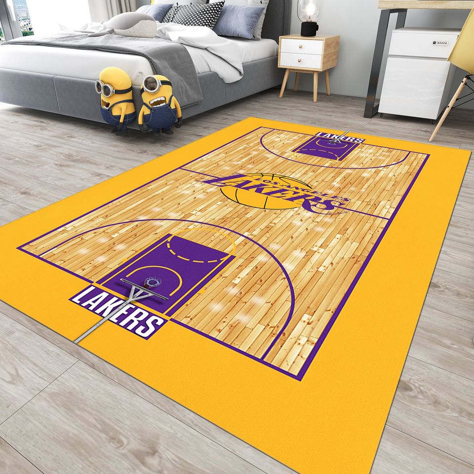 Basketball Court Rug, Boys Room Decor, Personalized Sport Rug