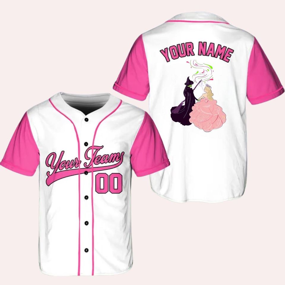 Custom Wicked Baseball Jersey, Elphaba and Glinda Shirt