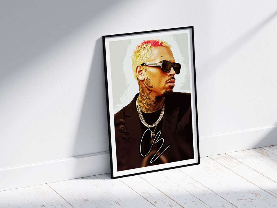 Chris Brown Poster Hip Hop RNB Poster Print Wall Art