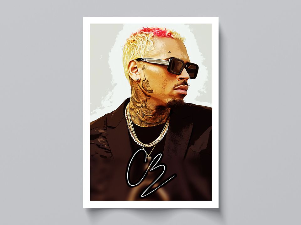 Chris Brown Poster Hip Hop RNB Poster Print Wall Art