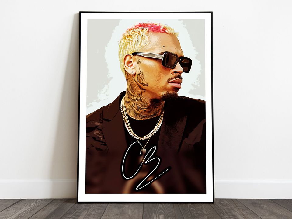 Chris Brown Poster Hip Hop RNB Poster Print Wall Art