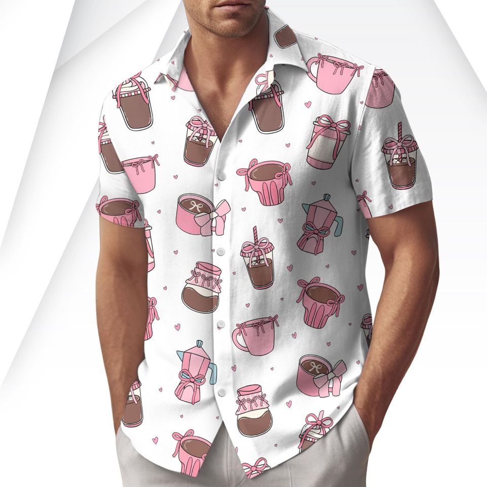 Pink Chocolate Cup Women's Short Sleeve Blouse
