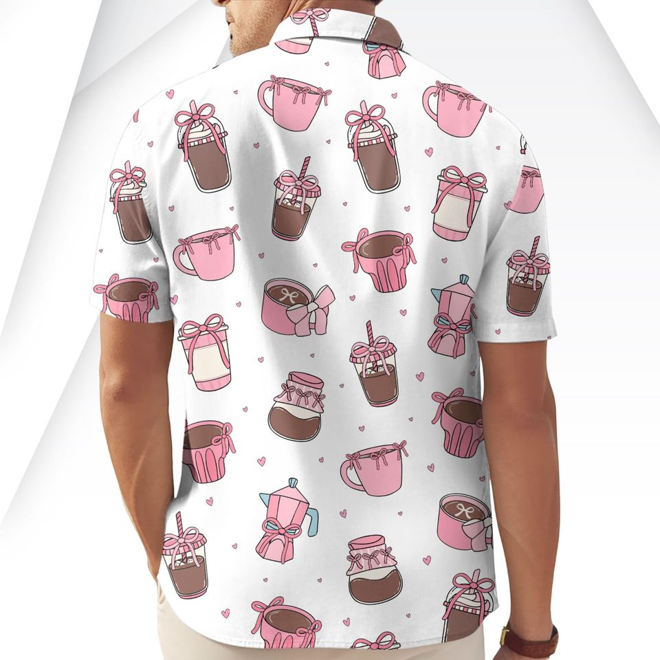 Pink Chocolate Cup Women's Short Sleeve Blouse