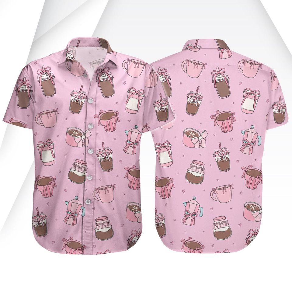 Pink Chocolate Cup Women's Short Sleeve Blouse