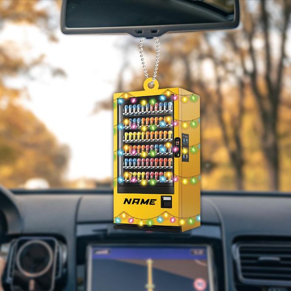 Personalized Vending Machine Christmas Ornament, Drink Vending Machine Ornament, Beverage Vending Machine Holiday Ornament Gift