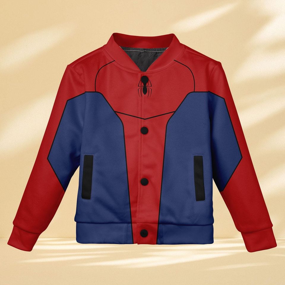 Spider-Man Baseball Jacket, Cosplay Costume, Spiderman Varsity Jacket