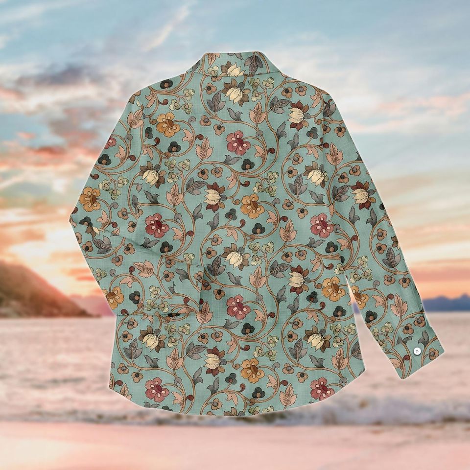 Vintage Baroque Floral Women's Blouse