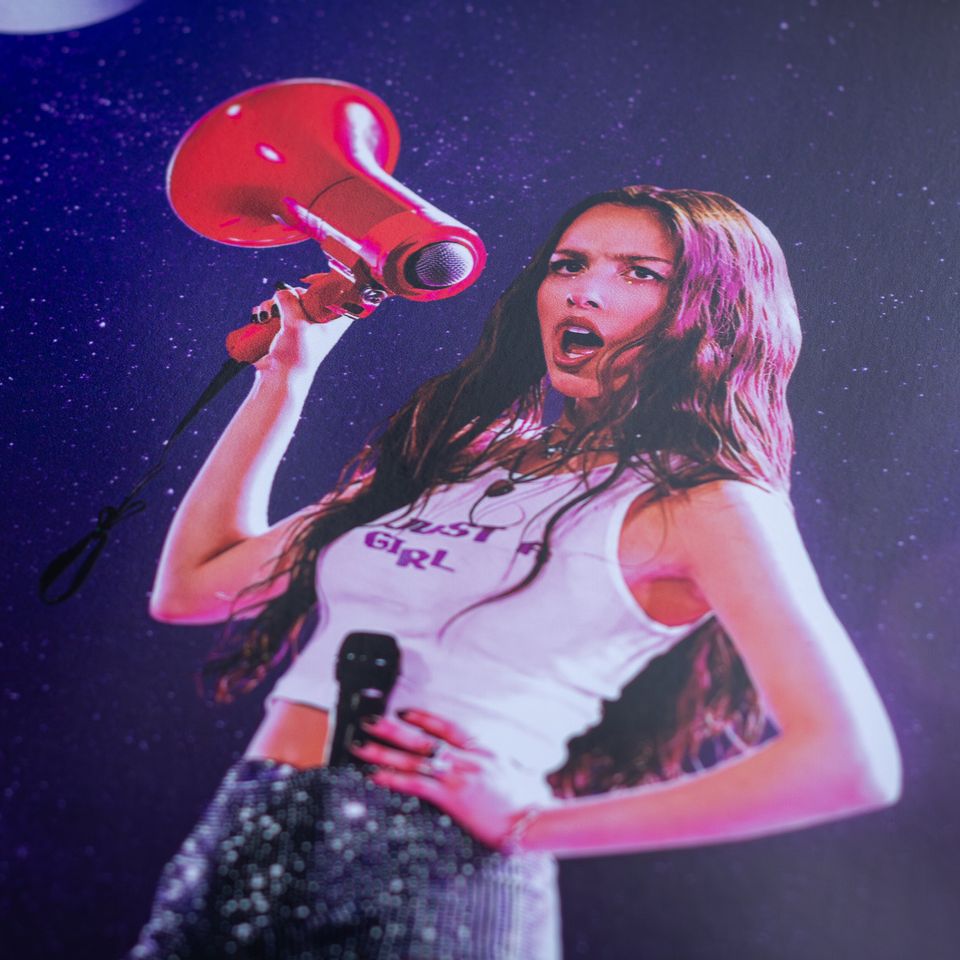 Olivia Rodrigo Signed Sour Guts Singer Poster