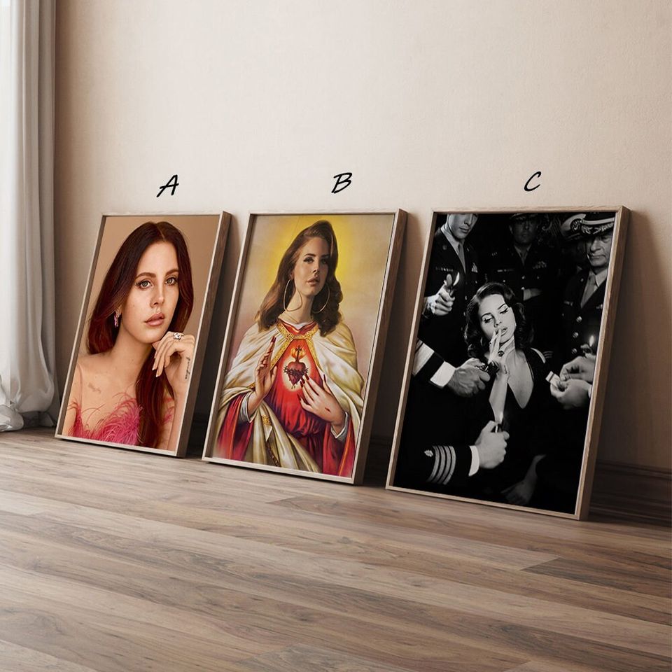 Lana Del Rey Music Poster, High Quality Canvas Print Art Posters, Gift for her, Gift for Him, Unframed