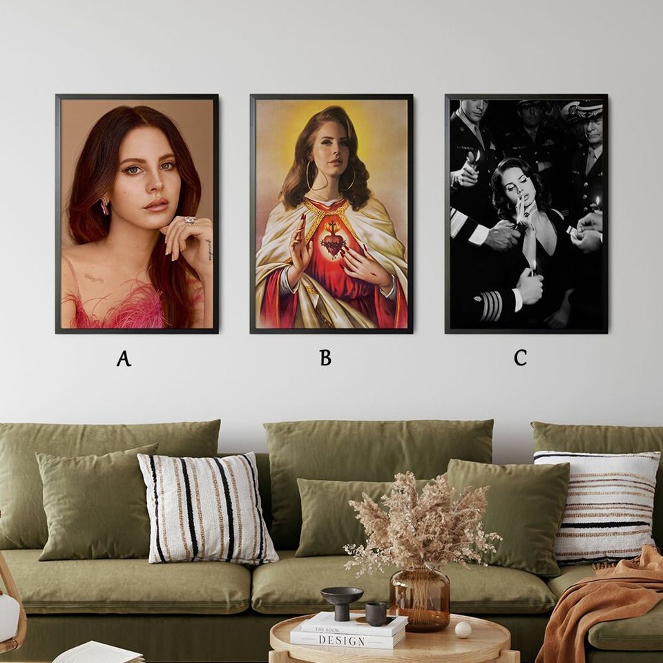 Lana Del Rey Music Poster, High Quality Canvas Print Art Posters, Gift for her, Gift for Him, Unframed