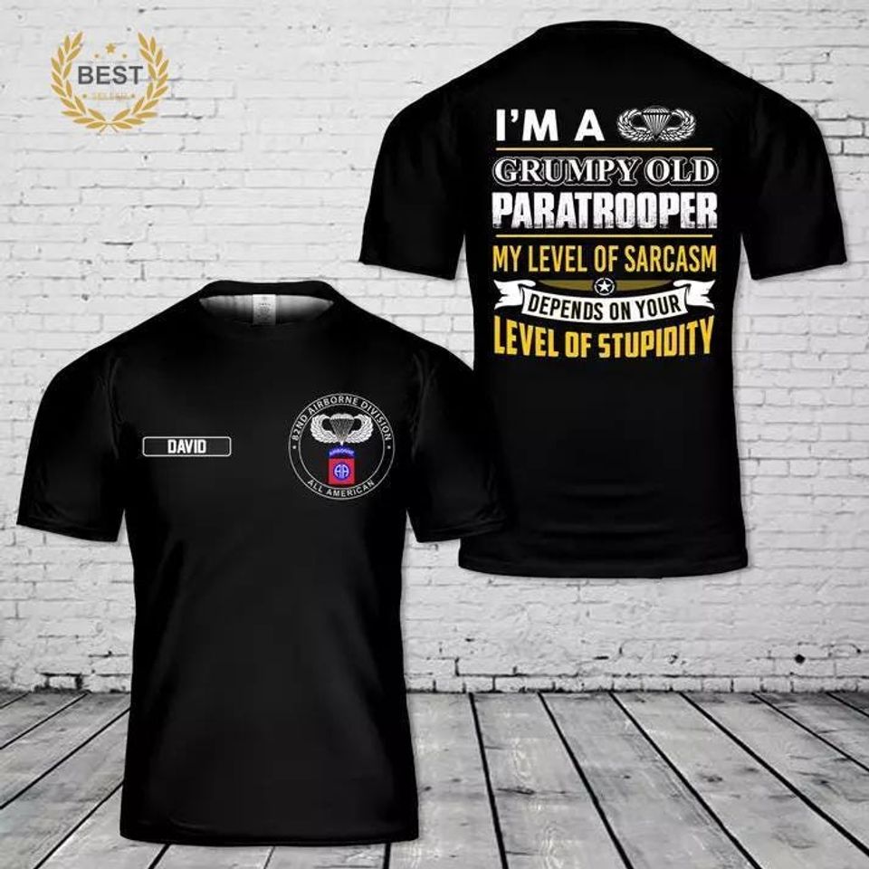 Personalized Custom Name US Army 82nd Airborne 3D T-Shirt