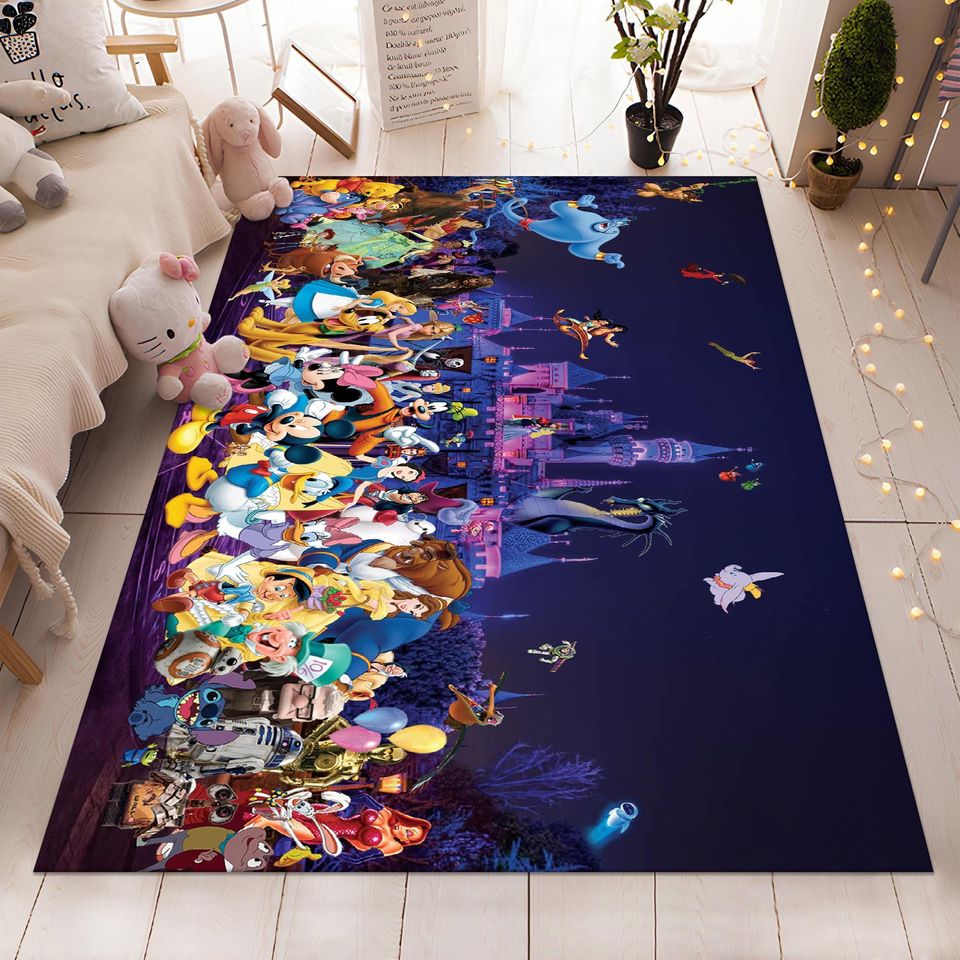 Cartoon Character Rug: Soft Nursery Decor, Gift for Kids