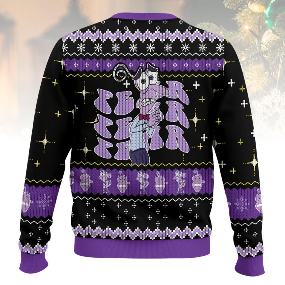 Inside Out Fear Christmas Ugly Sweater, Joy  Holiday Sweater, Xmas Gift